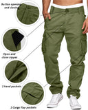 1 x RAW Customer Returns LVCBL Jogging Pants Men Cotton Men Cargo Pants Jogger Pants Leisure Sport Slim Fit Gym Jogging Pants Army Green M - RRP €28.91