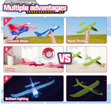 8 x Brand New Catapult aircraft toy, model foam aircraft launcher, aircraft outdoor sports toy, polystyrene plane throwing glider with LED lights, aircraft polystyrene outdoor interactive games - RRP €120.96