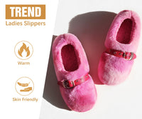 1 x Brand New KuaiLu Comfortable Memory Foam Women s Orthopedic Slippers Winter Warm Fur Slippers with Arch Lightweight Non-Slip Indoor Outdoor Size 42 Pink - RRP €51.6