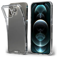 2 x Brand New Moozy Xframe Cover for iPhone 12, iPhone 12 Pro Transparent - Shockproof Case with Bumper Edge, Two-Tone Transparent Hybrid Case Cover with Shockproof TPU Frame - RRP €25.78