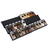 3 x RAW Customer Returns Famhap spice rack drawer 6 pieces, spice organizer drawer extendable from 29.5 cm to 59 cm, spice insert drawer matt texture, spice holder with non-slip nubs - RRP €60.12