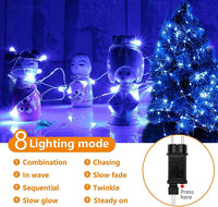 1 x RAW Customer Returns LED fairy lights 100M 1000 LED, copper wire blue Halloween Christmas lighting waterproof with 8 modes outdoor decoration for rooms, indoors, Christmas, trees, garden, party, wedding, holiday decoration - RRP €42.99