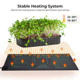 1 x RAW Customer Returns Ohuhu Heat Mat Heat Mat for Seedling Germination 2 Pack, Waterproof Heating Mat Plants Greenhouse Heating Pad Reptile Temperature Heating Pad Hydroponic Garden Seed Starter, 25 x 52 cm - RRP €30.24