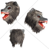 1 x RAW Customer Returns CreepyParty Gray Werewolf Mask Scary Latex Full Head Masks Creepy Horror Masks for Halloween Carnival Costume Party - RRP €22.22