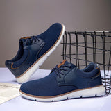 1 x RAW Customer Returns ZGPWZWL Men s Breathable Sneakers Lace Up Lightweight Casual Oxfords Blue 9926 43 EU - RRP €58.8