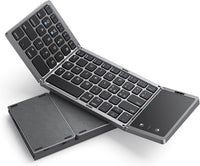 5 x RAW Customer Returns seenda Foldable Bluetooth Keyboard, Lightweight Wireless Keyboard with Touchpad, Dual Pairing, Rechargeable, Stable Connection PC Tablet iPad Smart TV, Windows System, iOS, Mac OS, Android - RRP €210.95