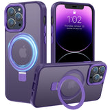 30 x Brand New PuyaTeya Mobile Phone Case for iPhone 14 pro max Case, with Invisible Stand with MagSafe Scratch-Resistant Protective Case Anti-Fingerprint Translucent Matte Case iPhone 14 pro max 6.7 Dark Purple  - RRP €569.7