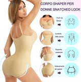 1 x RAW Customer Returns Gotoly Women s Shaping Body Shapewear Shaping Bodysuit Adjustable Shoulder Slimming Underwear Shaper Flat Stomach Slimming Shaping Bodysuit Bustier Seamless Fajas XL XXL, Beige  - RRP €24.29