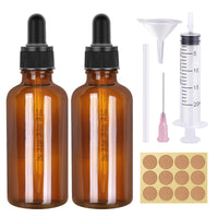 1 x RAW Customer Returns Pack of 2 pipette bottles, 50 ml brown glass bottles with glass pipette, brown glass bottles dropper bottle apothecary bottles with dropper pipette, small brown glass pipette bottles for essential oils perfume - RRP €7.04