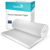 1 x RAW Customer Returns Samtena viscoelastic mattress topper deluxe with memory foam effect, 80X200X5cm - RRP €60.46