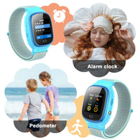 1 x RAW Customer Returns PTHTECHUS GPS Positioning Smartwatch for Kids, 1.37 LED Touch Digital Camera Children Watch Support Game Call Alarm Clock SOS Voice Chat Smart Watch, Children s Gift 5-12 Years, Blue - RRP €31.43