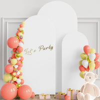 1 x RAW Customer Returns Wokceer Arch Backdrop Cover Set of 3 Spandex Wedding Arch Round Top Arch Background Stand Cover for Birthday Party Ceremony Banquet Decoration 1.8m White - RRP €53.72