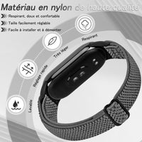 1 x RAW Customer Returns Janson 2 Pack Compatible with Xiaomi Mi Band 8, Adjustable Breathable Nylon Replacement Strap for Xiaomi Smart Band 8, Suitable for Men Women - RRP €24.0