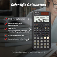 1 x RAW Customer Returns OSALO Scientific Calculator 417 Function Non-Programmable Solar 10 2 Digits Written Display Ultralight Calculator for School OS 991ES Plus  - RRP €25.56