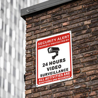 1 x Brand New CCTV Warning Signs,6 PCS Waterproof CCTV Stickers Self-Adhesive CCTV Signs Caution Sign 24 Hour Video Surveillance Area CCTV in Operation Outdoor Signs Safeguard Red 100 150mm - RRP €22.8