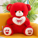 1 x Brand New Hava Kolari Teddy Bear Large Teddy Bear Plush Toy Cuddly Toy Stuffed Toy Teddy Bear with Heart for Children Boys Girls Birthday Christmas Valentine s Day Red, 30cm  - RRP €19.2