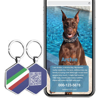 1 x Brand New DISONTAG Personalized Dog Tag Personalized Dog Tag Pet Unique Information Display Changeable - RRP €16.8