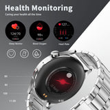 1 x RAW Customer Returns Smartwatch with telephone function, 1.32 inch smartwatch men with Bluetooth heart rate monitor sleep monitor, heart rate, calories, sports watch with voice assistant 360 360 HD touchscreen for iOS and Android - RRP €62.99