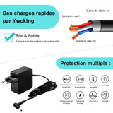 1 x RAW Customer Returns Ywcking 45W Laptop Charger for ASUS, Power Adapter for Asus x553m x540s x541u Zenbook ux305 ux305f ux310u ux303u Vivobook s200e and more, 19V 2.37A, Connector 4.0 1.35mm - RRP €21.6