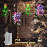 1 x RAW Customer Returns Christmas decoration window light, Christmas tree Santa lights, battery operated Christmas lights with timer, LED Christmas lights, Christmas LED fairy lights, window lighting Christmas - RRP €24.94