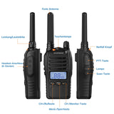 1 x RAW Customer Returns Baofeng BF-88ST Pro PMR446 Walkie Talkie, Upgraded Rechargeable Long Range License Free Two Way Radio with LCD Display, VOX Dual Watch, Desktop Charger and Earbuds, 2 Pack - RRP €37.03