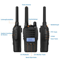 1 x RAW Customer Returns Baofeng BF-88ST Pro PMR446 Walkie Talkie, Upgraded Rechargeable Long Range License Free Two Way Radio with LCD Display, VOX Dual Watch, Desktop Charger and Earbuds, 2 Pack - RRP €36.99