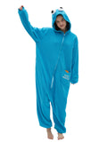 1 x RAW Customer Returns SMITHROAD Jumpsuit Animal Carton Carnival Halloween Costume Sleepsuit Cosplay Fleece Overall Pajamas Pyjamas Adult Unisex Nightwear Cookie Monster Onesie L - RRP €33.99