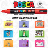 1 x RAW Customer Returns Posca Painting Marker Pen Set 12 - Pc - 1m - RRP €32.39