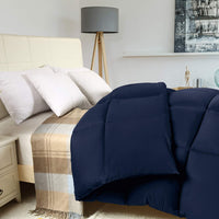 1 x RAW Customer Returns Utopia Bedding Duvet 220 x 240 cm, Lightweight Duvet for Double Bed, 100 Hollow Fiber Filling, Microfibre Quilt for All Seasons Navy Blue  - RRP €30.48