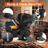 1 x RAW Customer Returns Tomersun Stove Fan 6 Blades Fireplace Fan Quiet Heat Powered Stove Fan for Wood Stove Fireplace - RRP €22.79