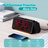 1 x RAW Customer Returns Mesqool Projection Alarm Clock with 320 Projector, Weekday Weekend Radio Alarm Clock, Type C USB Port, Dual Alarms DST Dimmer Temperature Date Display Digital Alarm Clock for Bedroom, Office - RRP €24.85