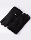 1 x Brand New YISEVEN Warm Women s Gloves Winter Winter Gloves Lambskin Leather Gloves Women Fur Real Leather Sheepskin Lined Leather Women s Gloves Lambskin Gloves Gifts, Black M - RRP €49.99