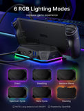 1 x RAW Customer Returns JSAUX RGB Docking Station for Steam Deck OLED ROG Ally Legion Go, 8-in-1 Steam Deck Dock with HDMI 4K 60Hz, Gigabit Ethernet, USB-C 3.0, Dual USB-A 3.0, USB 2.0 and 100W USB -C Charging Port-HB0801 Black  - RRP €63.97