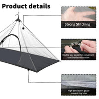 28 x Brand New Mosquito net tent with zipper, mosquito net outdoor 220 x 120 x 100 cm, ultralight mosquito net travel with carrying bag, insect protection tent for hiking, camping, fishing, black - RRP €471.52