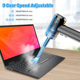 1 x RAW Customer Returns Electric dust blower compressed air spray, 3-speed 50,000 rpm keyboard cleaning air spray with 6000 mAh battery, compressed air duster with LED light and PC cleaning set for laptop, car, office equipment, sofa - RRP €31.98