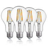 1 x RAW Customer Returns FLSNT E27 LED Warm White, A70 LED Filament Edison Light Bulb Vintage, 12W Replaces 100W , 1600LM Super Bright LED Bulb E27, 2700K Warm White, Not Dimmable, Clear Glass, 4 Pack - RRP €19.67