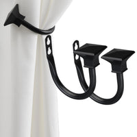 11 x Brand New Roof Decorative Curtain Holders, Wall Mounted Curtain Hooks for Bedroom, Living Room, Offices, with Screws, Black, Pack of 2 - RRP €224.4