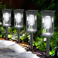 1 x RAW Customer Returns Amzxart Solar Path Lights Outdoor, Solar Pathway Lights, Solar Landscape Lights, 2 Pack Solar Outdoor Lights, Solar Garden Lights for Backyard - RRP €58.48