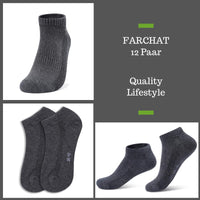 4 x Brand New FARCHAT Women s Sneaker Socks 35-38 Men s Grey Sports Socks Cotton Socks Unisex 12 Pairs - RRP €72.56