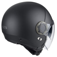 1 x RAW Customer Returns  NZI - RINGWAY Open Jet Motorcycle Helmet with Interior Sunscreen Sizes XS to XXXL Matte Black, M 57-58 cm.  - RRP €101.41