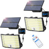 1 x RAW Customer Returns Solar lamps for outdoor use, 226 LED solar lights outdoor with motion detector, 3 modes solar spotlight IP65 waterproof, 180 lighting angle solar wall light for garden garage with 5m cable 2 pieces  - RRP €29.99