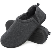 5 x Brand New Snug Leaves Men s Fuzzy Wool Felt Memory Foam Slippers Non-Slip Warm Faux Sherpa Slippers with Dual Side Elastic Gores Light Gray 44 45 - RRP €120.95