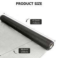 1 x RAW Customer Returns 120 X 250 CM fly screen window roll, fly screen sold by the meter can be cut to size, insect protection window without drilling for windows, balcony doors black - RRP €15.0