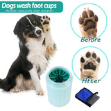 1 x Brand New Dog Paw Cleaner, Silicone Paw Cleaner Pets Foot Cleaning Brush Pet Care Portable Dog Paw Cleaner With a Towel for Cats and Dogs Paw Washer - RRP €11.09