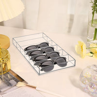 1 x RAW Customer Returns SOUJOY 2 x Acrylic Sunglasses Organizer 6 Compartments Transparent Glasses Storage Stackable Glasses Compartment for Sunglasses Fashion Eyewear Goggles - RRP €23.99