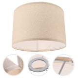 1 x RAW Customer Returns FRCOLOR Fabric Lampshade Chandelier Lampshade Fabric Shade Replacement Shade Lamp Cover for E27 Floor Lamp Wall Lamp Hanging Lamp Shade Beige - RRP €33.03