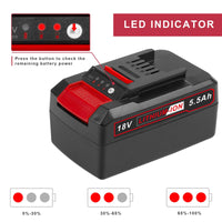 1 x RAW Customer Returns LabTEC 2 Packs 18V 5500Ah Li-Ion Replacement Battery for Einhell X-ChangeH Power Tool, Compatible with All Garden Tools in the 18V Power X-Change Family with LED Display - RRP €66.99