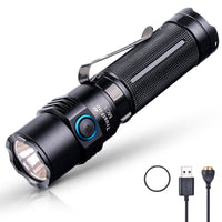 1 x RAW Customer Returns TrustFire Flashlight LED Rechargeable, MC3 LED Flashlight Extremely Bright 2500 Lumens Tactical Flashlight IP68 Waterproof Flashlight with 21700 Battery 5 LIGHT MODES Mini Flashlight for Hunting Emergencies - RRP €59.65