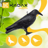 2 x RAW Customer Returns KADAX Black Raven, pigeon repellent and pigeon deterrent made of plastic, bird repellent, natural pest control, protection against annoying birds - RRP €19.72