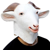 1 x RAW Customer Returns CreepyParty Goat Mask Halloween Costume Party Animal Head Latex Masks Goat Carnival Masks - RRP €22.21